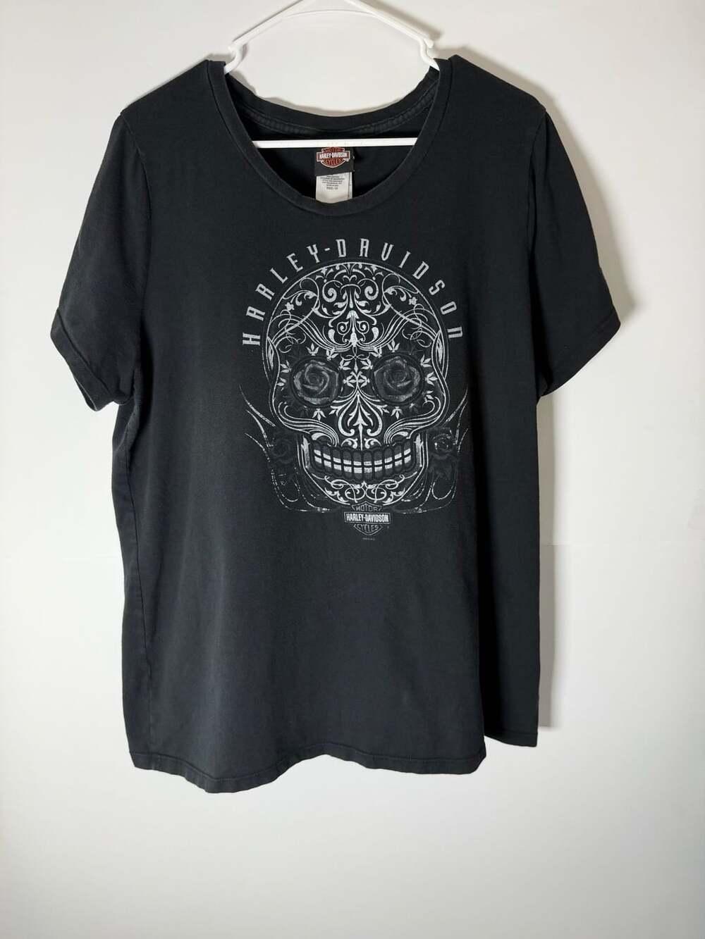 Harley Davidson Women’s 1X Black Skull Graphic T-Shirt Lane Splitter San Jose CA